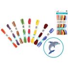 Fils à broder en coton pqt de 8 - couleurs foncées panachées