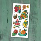 Tatouages temporaires - fruits à la plage