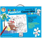 Ensemble casse-tête à colorier : pirates