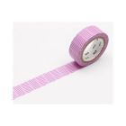 Ruban washi 15 mm x 7 m - diagonale mauve