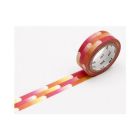 Ruban washi 15 mm x 7 m - fusion rouge/jaune