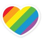 Autocollant de vinyle - pride heart