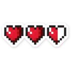 Autocollant de vinyle - gamer heart