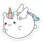 Autocollant de vinyle - chubby unicorn