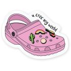 Autocollant de vinyle - u croc my world