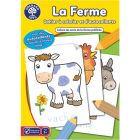 Cahier à colorier d'autocollants de la ferme