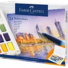 Ensemble de 24 pièces d'aquarelle