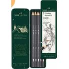 Crayon aquarelle graphite, boîte de 5