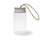 Pot masson transparent avec couvercle et corde