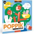 Poppik-bébé nature 6 cards, 96 stickers