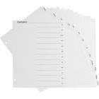 Intercalaires à onglet imprimable 12 onglets jan.-déc. blanc. 1 jeu