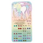 60 boucles d'oreilles autocollantes licorne fantastique