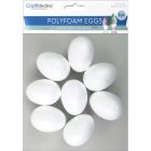 Oeuf en styromousse 5.6 cm x 4.1 cm, paquet de 8
