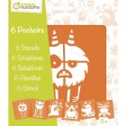 Ensemble de 6 pochoirs - monstres