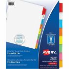 Intercalaires de classement à gros onglets 8 onglets couleurs variées