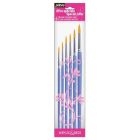 Ensemble 6 pinceaux poly dorés ronds