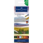 Ensemble de 6 marqueurs goldfaber aqua double pointe - toscane