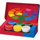 Ensemble de gouache, 6 couleurs, pots de 20 ml.