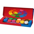 Ensemble de gouache, 12 couleurs, pots de 20 ml.