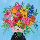 Broderie de diamants - Étreinte florale