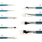 Pinceau langue de chat poil synthétique taklon blanc 7002-12
