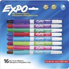 Marqueur effaçable à sec pour tableau blanc expo® à faible odeur fine. paquet de 16 couleurs variées