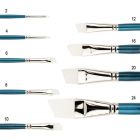 Pinceau angulaire poil synthétique taklon blanc 7005-24