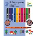 10 feutres pinceaux - couleurs classiques