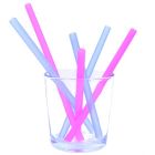 Pailles en silicone réutilisables (ens. de 6) - baie et cobalt