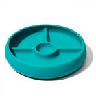 Assiette divisée en silicone - turquoise
