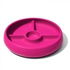 Assiette divisée en silicone- rose