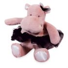 Peluche hippopotame rose avec tutu 25 cm