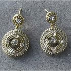 Boucles d'oreilles stella - argent 925 plaqué or 14k