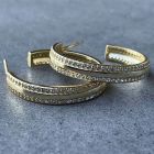 Boucles d'oreilles sublime moyenne - argent 925 plaqué or 14k
