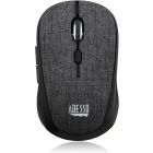Mini souris optique sans fil en tissu noir