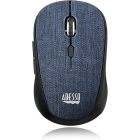 Mini souris optique en tissu sans fil bleu