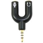 Adaptateur pour casque et micro 1x (m) 2x (f)
