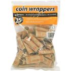 Rouleaux en papier pour pièces de monnaie 25 cents