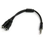 Câble mini jack audio 3,5mm 1x (m) 2x (f) - noir