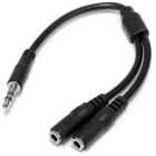 Cable audio mini jack pour 2 casques