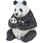 Panda assis et son bébé