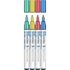 Marqueurs métalliques paint-it 011 bleu, rouge, jaune et vert