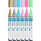Marqueur acrylique paint-it 320 or, argent, bleu pastel, violet pastel, rose pastel, vert pastel