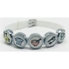 Bracelet: ma routine du matin, bleu denim