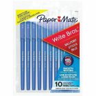 Stylo à bille write bros.® pointe moyenne. paquet de 10. bleu