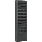 Porte-revues en acier 11 pochettes - 10 x 4 x 36-1/4 po h noir