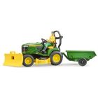 Tracteur-tondeuse avec remorque