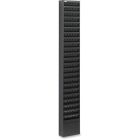 Porte-revues en acier 23 pochettes - 10 x 4 x 65 1/2 po h noir