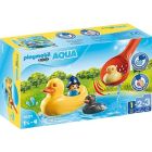 Playmobil 1.2.3. aqua - famille de canards et enfant
