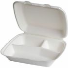 Contenants alimentaires compostables 9 po x 7 po - 3 compartiments